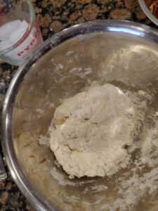 add water to dough